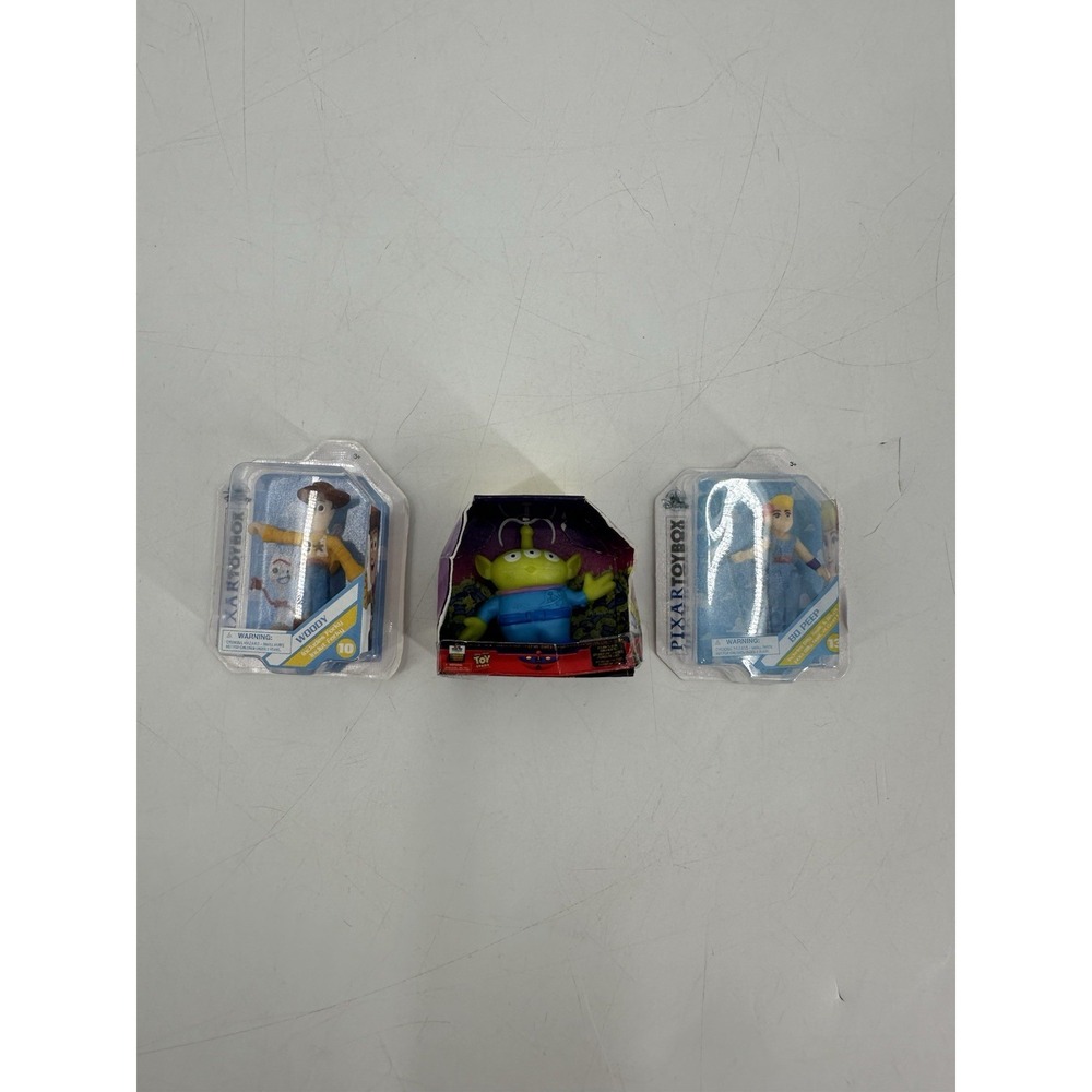 Lot of 3 Woody/Bo Peep & Spacecrane Pixar ToyBox Disney Store Mini Series 2